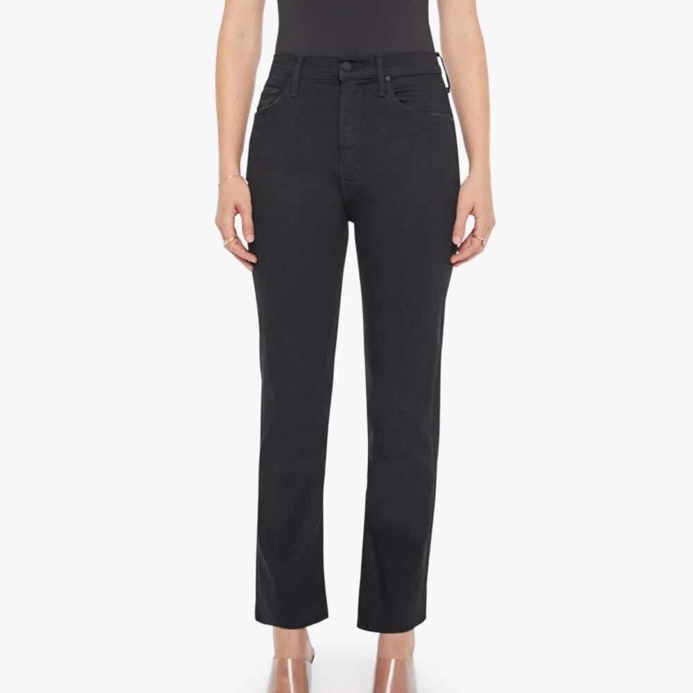 MOTHER DENIM | Black‎ Jeans High Waisted Rider Ankle "Not Guilty" Wash | Size 24